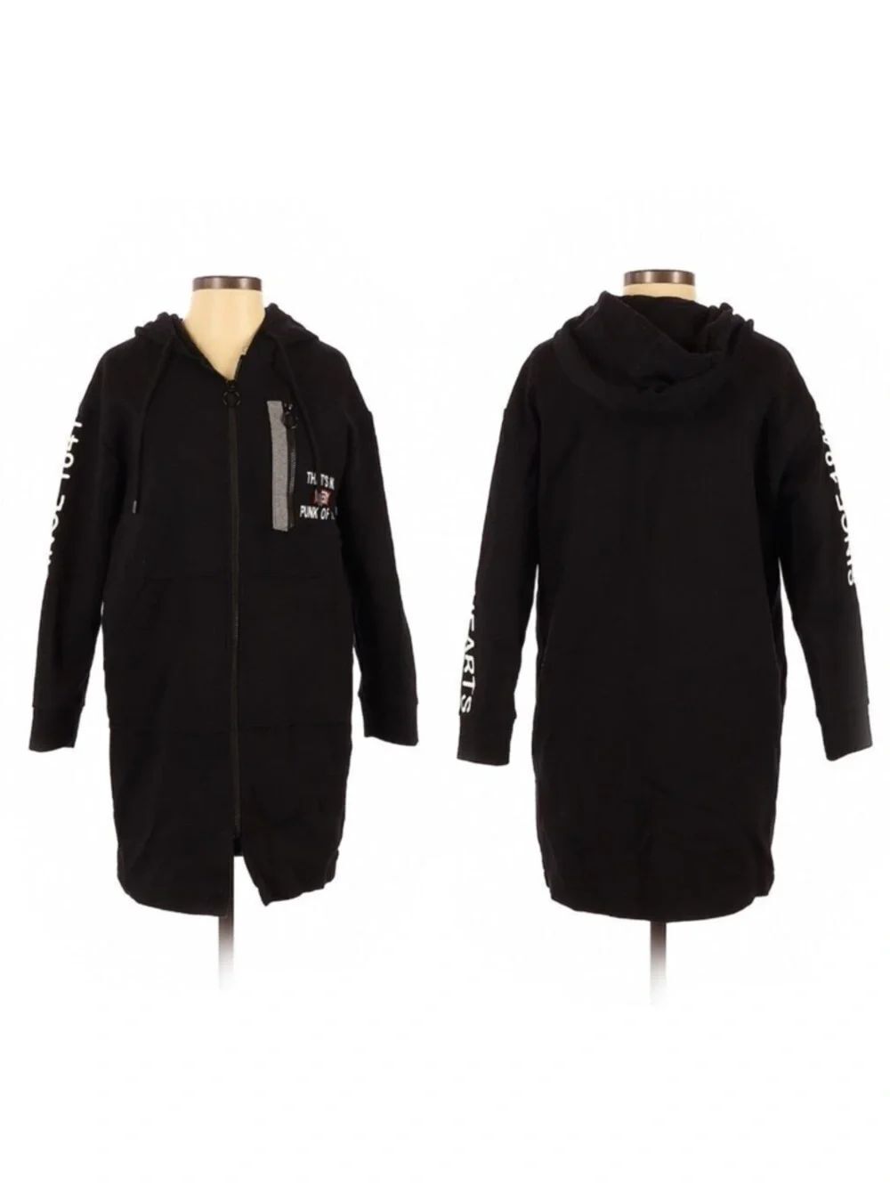 C&A Sweatshirt Hoodie Zip Dress Jacket